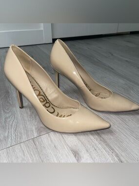 Sam Edelman Hazel Pointed Toe Pump 9.5 Nude Minimal Chic Clean Girl Baddie Sexy